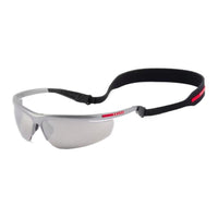 PRADA Acetate Nylon Browline Sunglasses Men's Gray