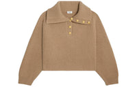 CELINE Vareuse Sweater In Ribbed Wool And Cashmere Sweater Women's Camel