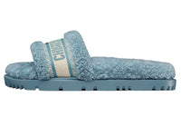 DIOR Dway Rubber Sole Abrasion Resistant Slide Slippers Women's Sky Blue