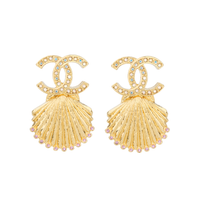 CHANEL Earrings Women's Gold