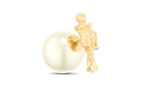 DIOR Stud Earrings Women's Gold