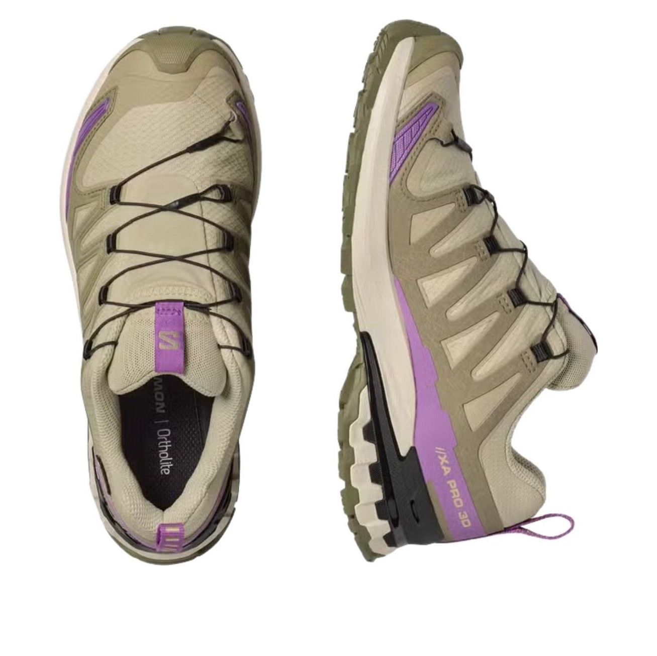 (WMNS) SALOMON XA Pro 3D V9 Gore-Tex 'Bog Aloe Concord Grape' 491458