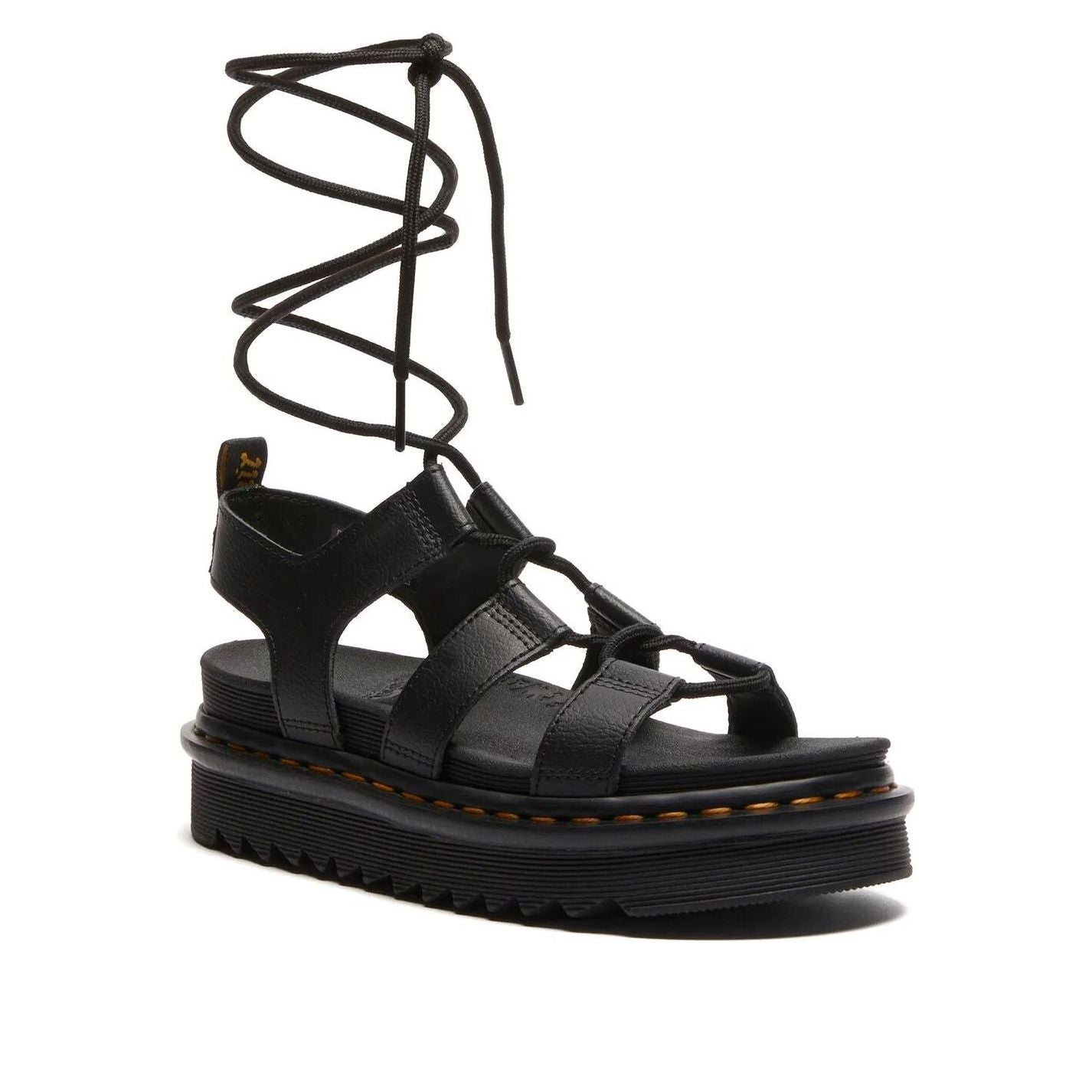(WMNS) Dr. Martens Nartilla Athena Leather Gladiator Sandals 'Black' 31617001
