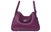 HERMES Lindy Taurillon Clemence Leather Portable Crossbody Bag, Shoulder Bag Women's