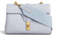 CELINE Smooth Cow Leather Shoulder Bag Women's Light Gray