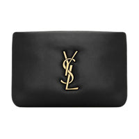 SAINT LAURENT Lambskin Card Holder Women's Black