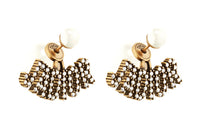 DIOR Earrings Women's Vintage Gold