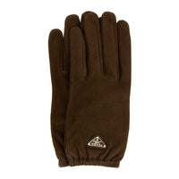 PRADA Suede Gloves Women's Brown