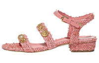 CHANEL Stylish Sandals Women's Coral Pink