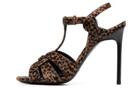SAINT LAURENT Tribute Strap Sandals Women's Brown
