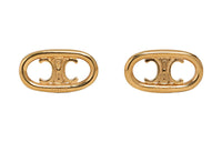 CELINE Maillon Triomphe Studs In Yellow Gold