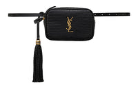 SAINT LAURENT LOU Cow Leather Fanny Pack Women's Black