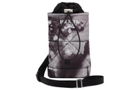 PRADA Recycled Nylon Crossbody Bags Cell Phone Pouch Men's Cloud Gray