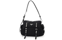 PRADA Cow Leather Crossbody Bag Shoulder Bag Unisex Black