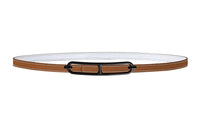 HERMES Roulis Buckle & Double-Sided Swift And Epsom Calfskin Leather Belts Women's Gold/White Width: 1.3cm