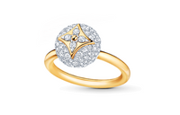 LOUIS VUITTON Color Blossom Ring Yellow Gold White Gold And Pavé Diamond
