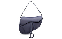 DIOR Saddle Matte Cow Leather Saddle Bag Portable Crossbody Bag Shoulder Bag Women's Indigo