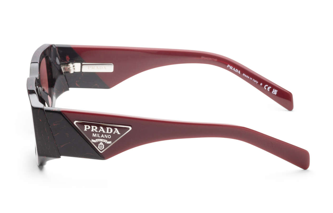 PRADA Acetate Rectangular Sunglasses Men's Black