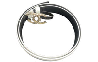 CHANEL Leather Belts Unisex White