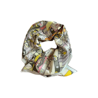HERMES Silk Silk Scarves Women's Yellow