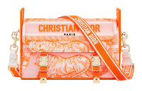 DIOR DiorCamp Canvas Canvas Bag Messenger Bag Shoulder Bag Crossbody Bag Small Size Neon Orange