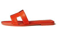 HERMES Oran Abrasion-Resistant Slide Slippers Women's Orange