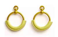HERMES Aluminum Alloy Earrings Women's Gold