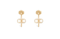 CELINE Maillon Triomphe Hoops In Yellow Gold And Diamonds