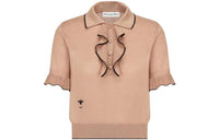 DIOR FW22 Cashmere Sweater Women's Pink Brown