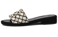 CHANEL Stylish Sandals Women's White Black
