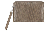 DIOR Leather Clutch Men's Beige