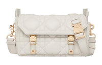 DIOR DiorCamp Cow Leather Crossbody Bag Shoulder Bag Women's White
