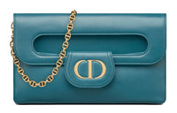 DIOR Cow Leather Crossbody Bag, Shoulder Bag Women's Deep Sea Blue