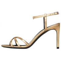 CELINE Soir One Strap Sandals 8.5cm Women's Gold