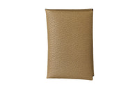 HERMES Calvi Mysore Goat Skin Handheld Card Holder Women's 18 Etoupe Elephant Gray