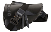 DIOR Saddle Smooth Calf Leather Saddle Bags One Shoulder Handbags Men's Black