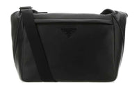 PRADA Leather Shoulder Bag Crossbody Bag Medium Size Men's Black