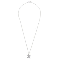 CHANEL 2009 Cc Rhinestone Pendant Necklace