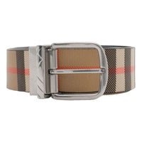Burberry 26 Reversible Check Pin Belt 'Black Sand Beige' 81199971