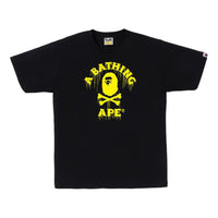 A Bathing Ape Drip Ape Crossbone College T-Shirt 'Black' 4I72-110-006-BLACK