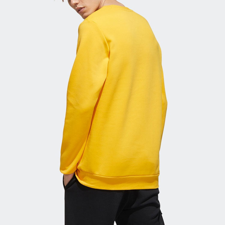 adidas neo M Cs Vrsty Sw Logo Printing Knit Sports Round Neck Pullover Yellow GJ8949