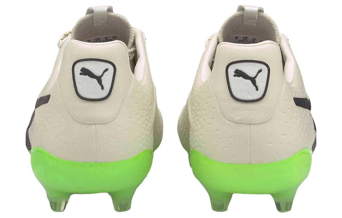 PUMA King Platinum 21 Vegan FG AG 'Ivory Glow Green Glare' 106675-01