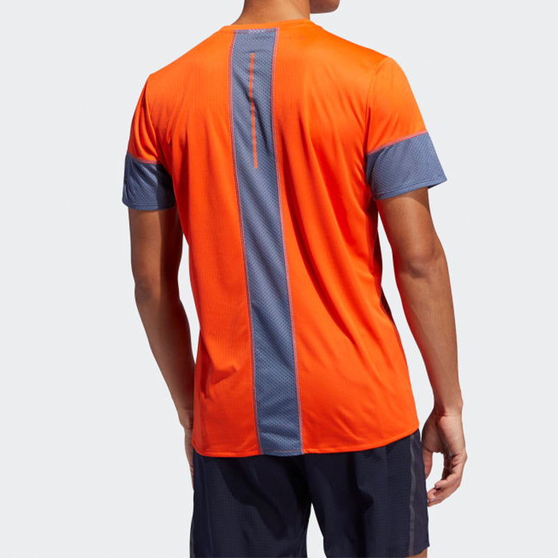 Men's adidas 25/7TeeRunr Running Short Sleeve Orange Yellow 7 Tee RunrT EI6322