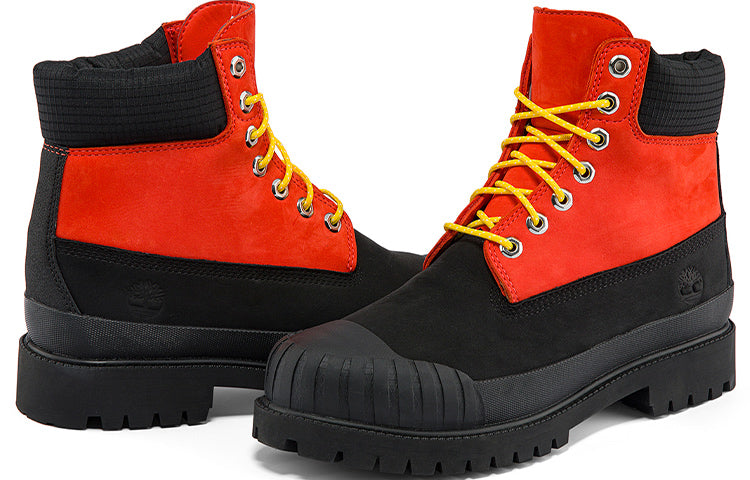 Timberland Premium 6 Inch Waterproof Boot 'Medium Orange Nubuck with Black' A2KECW
