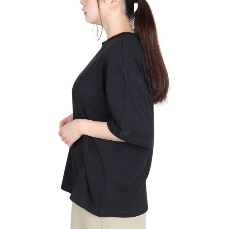 (WMNS) New Balance Hyper Density Jersey Oversized T-shirt Asia Sizing 'Black' WT41555-BK