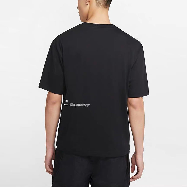 Air Jordan 23 Engineered Alphabet Printing Short Sleeve Black CD5601-010