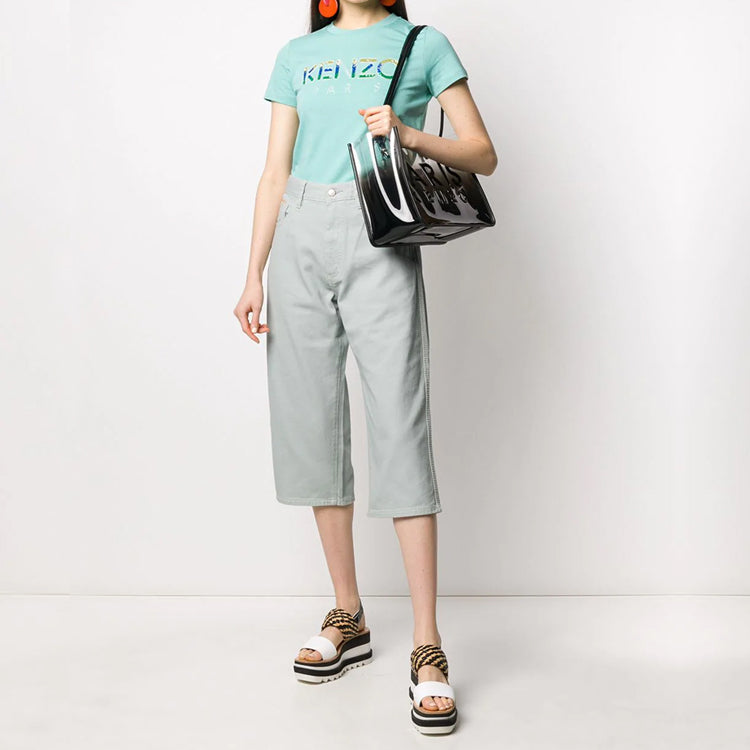 KENZO Multicolor Alphabet Logo Short Sleeve Blue Green FA5-2TS821-936-60