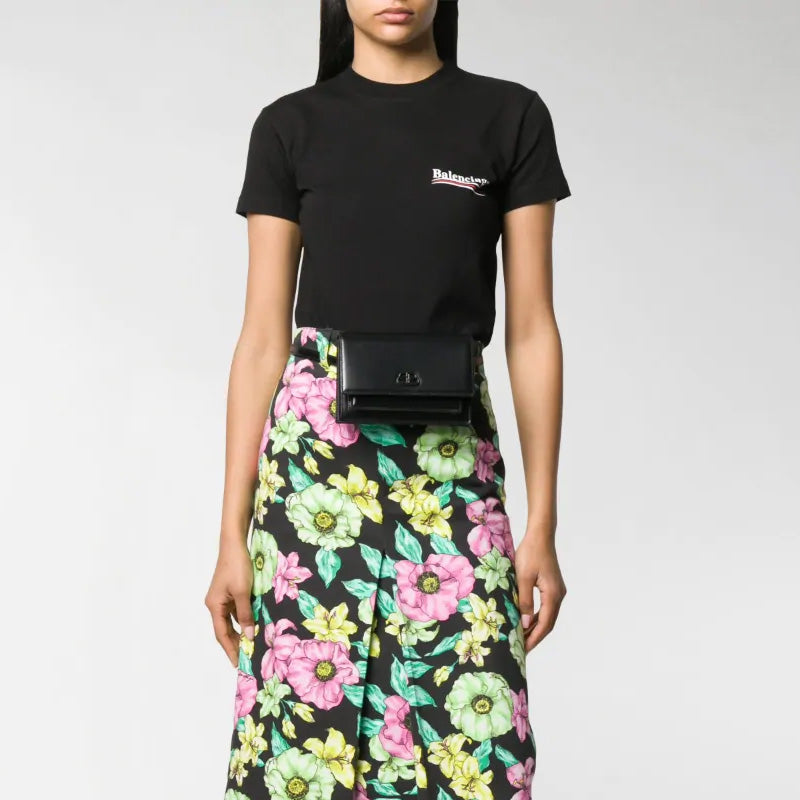 Balenciaga Alphabet Logo Printing Short Sleeve Black 612964TIV521070