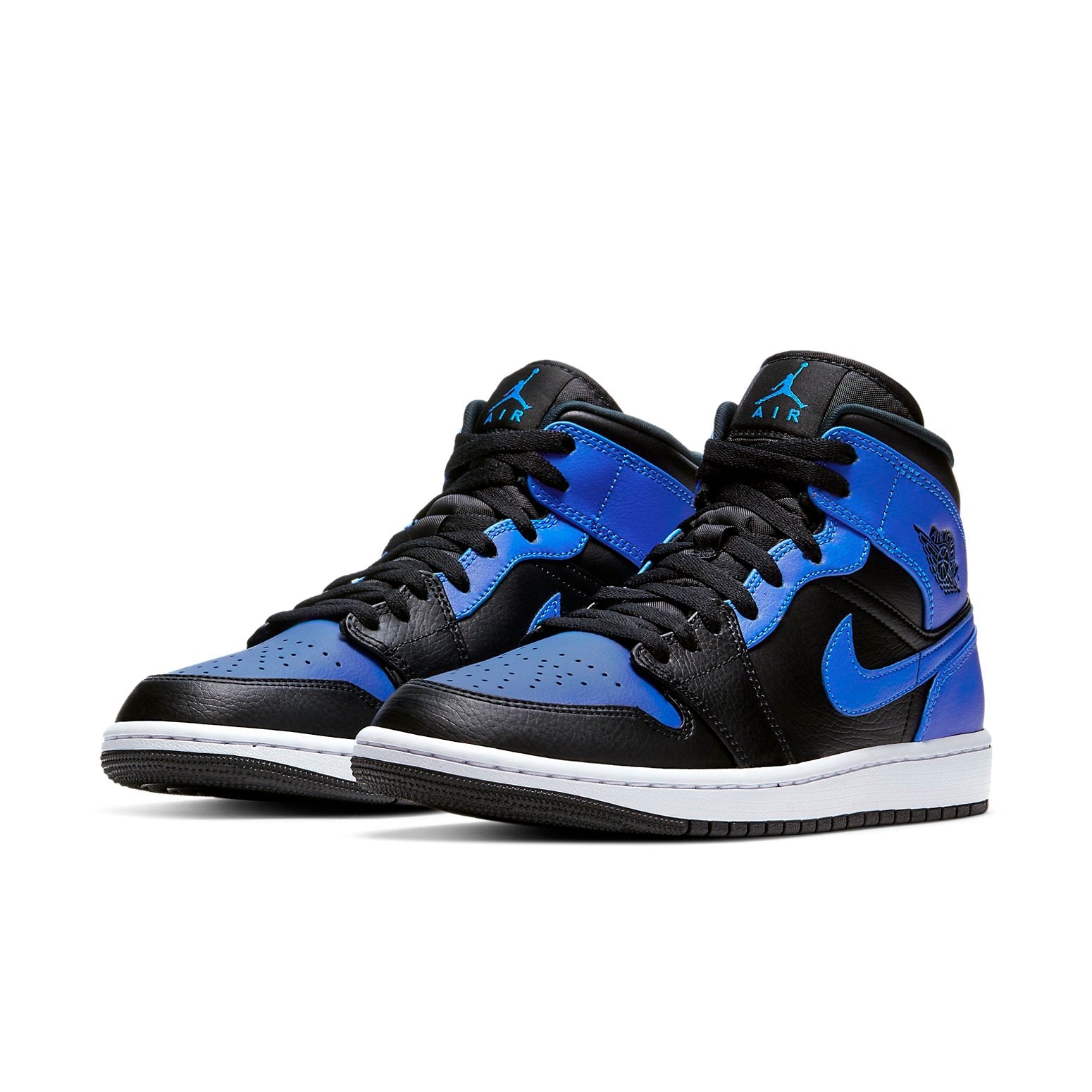 Air Jordan 1 Mid 'Hyper Royal Black' 554724-077
