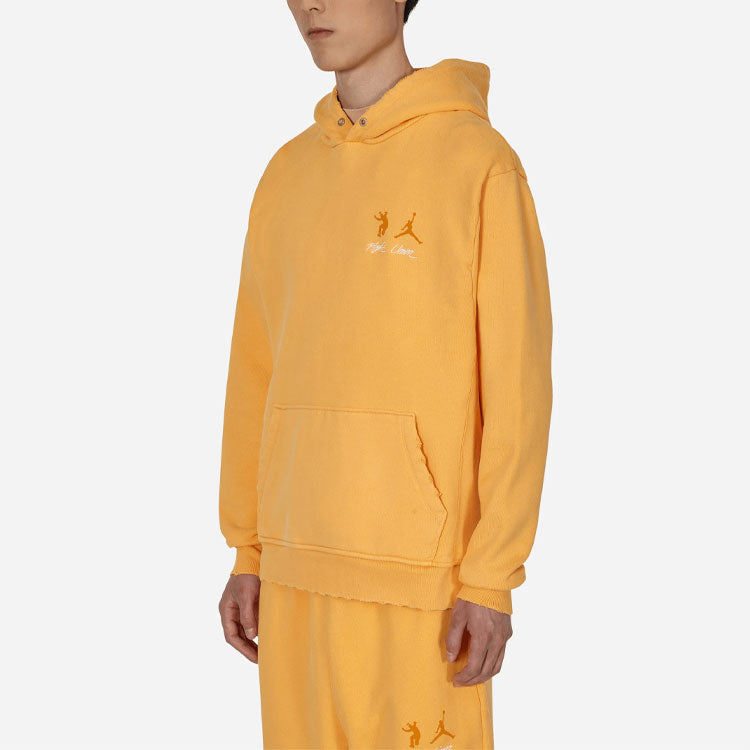 Air Jordan x union Crossover Casual Pullover Solid Color Logo hooded Long Sleeves Asia Edition Unisex Yellow DJ9525-771